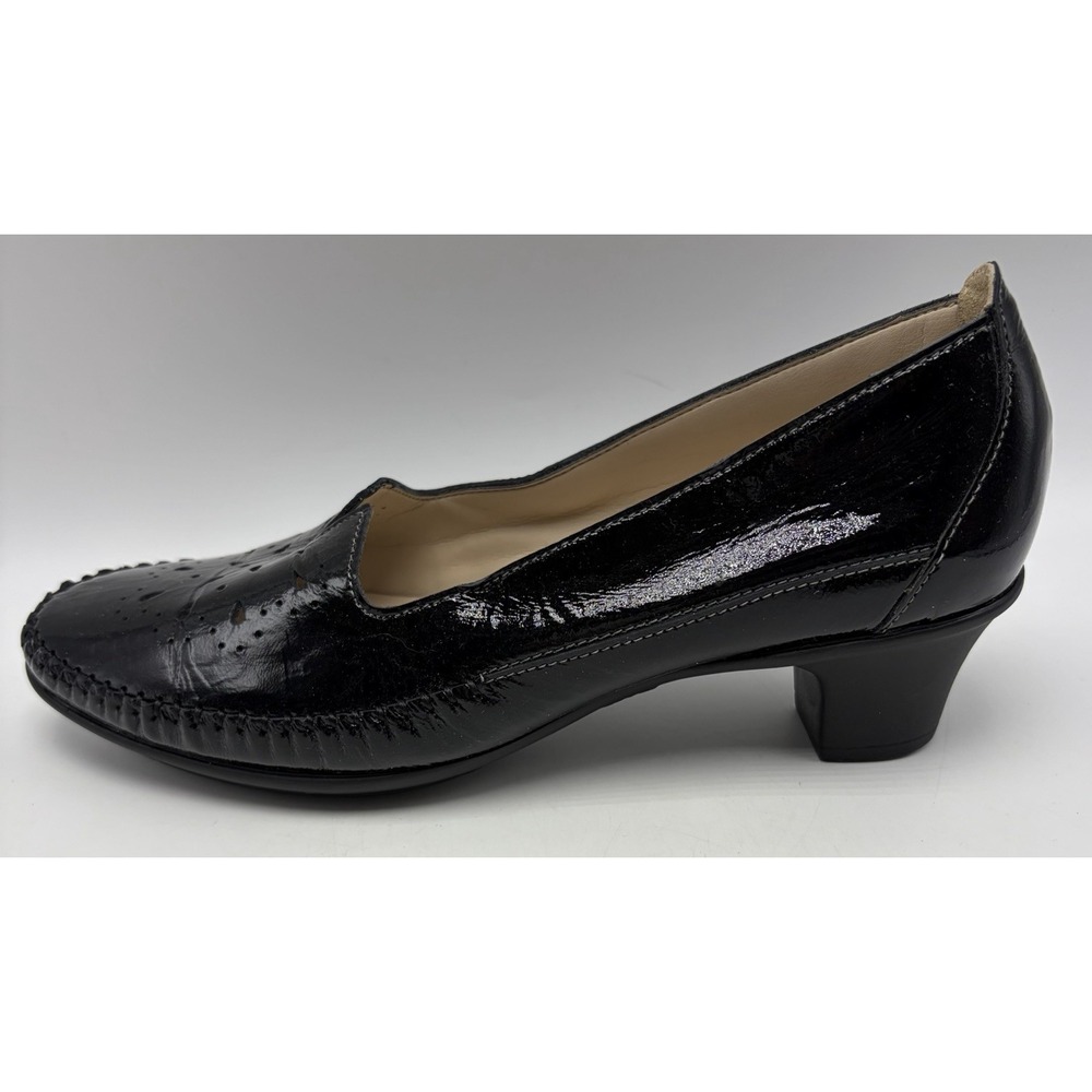SAS Sonyo Black Patent Leather Dress Pumps Womens 8 M Heel Shoe Comfort